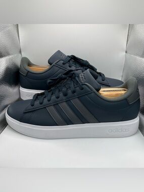 Adidas Grand Court 2.0 Men's Sneakers Aurora Ink Grey White IG9226 Size 10